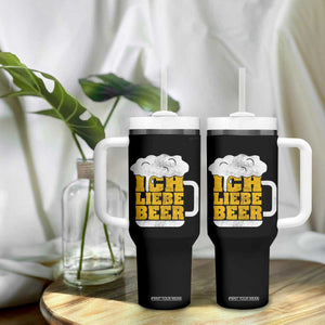 Oktoberfest Drinking Tumbler With Handle Ich Liebe Bier Octoberfest German TS10 Print Your Wear