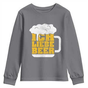 Oktoberfest Drinking Youth Sweatshirt Ich Liebe Bier Octoberfest German TS10 Charcoal Print Your Wear