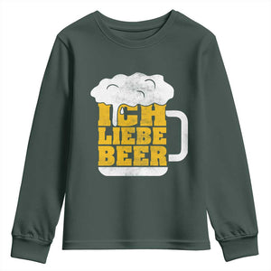 Oktoberfest Drinking Youth Sweatshirt Ich Liebe Bier Octoberfest German TS10 Dark Forest Green Print Your Wear
