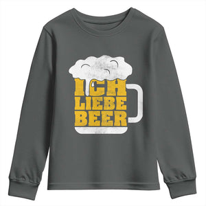 Oktoberfest Drinking Youth Sweatshirt Ich Liebe Bier Octoberfest German TS10 Dark Heather Print Your Wear