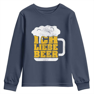 Oktoberfest Drinking Youth Sweatshirt Ich Liebe Bier Octoberfest German TS10 Navy Print Your Wear