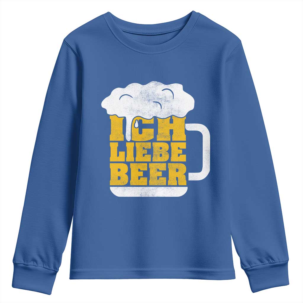Oktoberfest Drinking Youth Sweatshirt Ich Liebe Bier Octoberfest German TS10 Royal Blue Print Your Wear