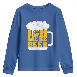 Oktoberfest Drinking Youth Sweatshirt Ich Liebe Bier Octoberfest German TS10 Royal Blue Print Your Wear