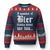 Funny Oktoberfest Ugly Christmas Sweater I Wonder If Bier Thinks About Me Too Sarcastic Drinking TS10 Navy Red Print Your Wear