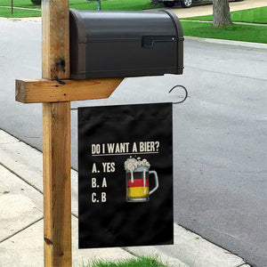 Funny Oktoberfest Garden Flag Do I Want A Bier Sarcastic Drinking German Flag TS10 Print Your Wear