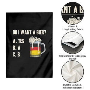 Funny Oktoberfest Garden Flag Do I Want A Bier Sarcastic Drinking German Flag TS10 Print Your Wear
