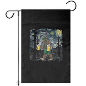 Funny Oktoberfest Bigfoot Garden Flag Starry Night German Sasquatch Beer Lederhose TS10 Black Print Your Wear