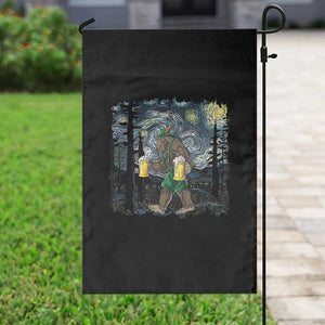 Funny Oktoberfest Bigfoot Garden Flag Starry Night German Sasquatch Beer Lederhose TS10 Print Your Wear