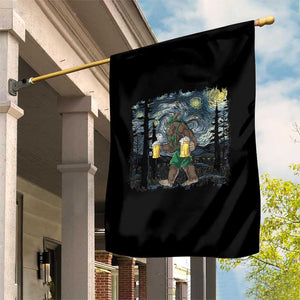 Funny Oktoberfest Bigfoot Garden Flag Starry Night German Sasquatch Beer Lederhose TS10 Print Your Wear
