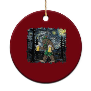 Funny Oktoberfest Bigfoot Ceramic Ornament Starry Night German Sasquatch Beer Lederhose TS10 1pc Red Print Your Wear