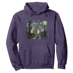 Funny Oktoberfest Bigfoot Hoodie Starry Night German Sasquatch Beer Lederhose TS10 Purple Print Your Wear
