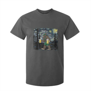 Funny Oktoberfest Bigfoot T Shirt For Kid Starry Night German Sasquatch Beer Lederhose TS10 Dark Heather Print Your Wear