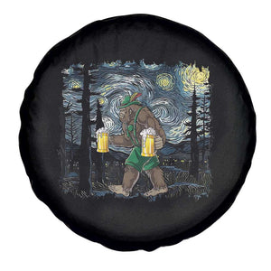 Funny Oktoberfest Bigfoot Spare Tire Cover Starry Night German Sasquatch Beer Lederhose TS10 Print Your Wear