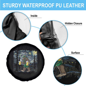 Funny Oktoberfest Bigfoot Spare Tire Cover Starry Night German Sasquatch Beer Lederhose TS10 Print Your Wear