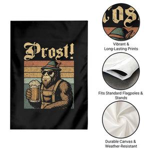Oktoberfest Bigfoot Garden Flag Vintage German Sasquatch Drinking Prost Lederhose TS10 Print Your Wear
