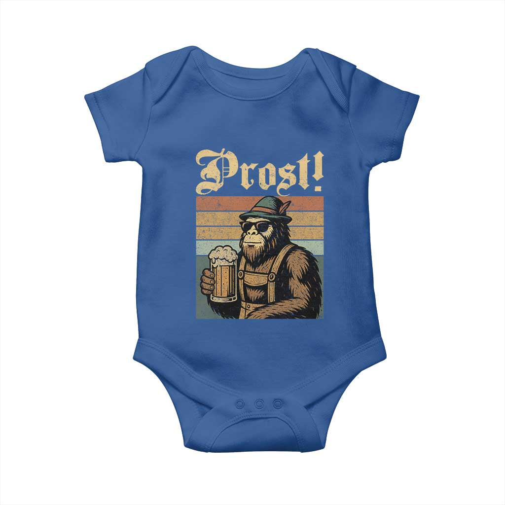 Oktoberfest Bigfoot Baby Onesie Vintage German Sasquatch Drinking Prost Lederhose TS10 Royal Blue Print Your Wear