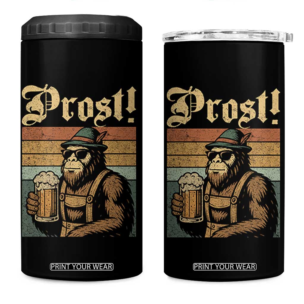 Oktoberfest Bigfoot 4 in 1 Can Cooler Tumbler Vintage German Sasquatch Drinking Prost Lederhose TS10 One Size: 16 oz Black Print Your Wear