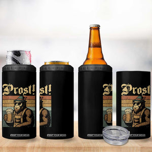 Oktoberfest Bigfoot 4 in 1 Can Cooler Tumbler Vintage German Sasquatch Drinking Prost Lederhose TS10 Print Your Wear