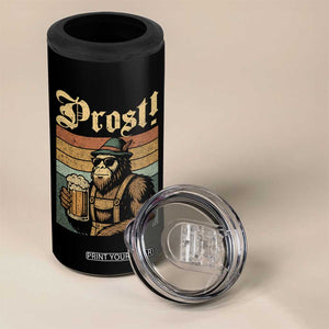 Oktoberfest Bigfoot 4 in 1 Can Cooler Tumbler Vintage German Sasquatch Drinking Prost Lederhose TS10 Print Your Wear