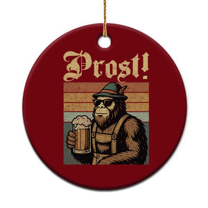 Oktoberfest Bigfoot Ceramic Ornament Vintage German Sasquatch Drinking Prost Lederhose TS10 1pc Red Print Your Wear