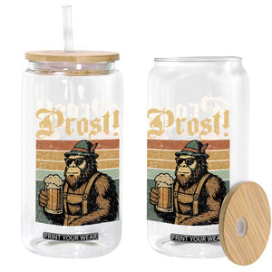 Oktoberfest Bigfoot Glass Can Vintage German Sasquatch Drinking Prost Lederhose TS10 Print Your Wear