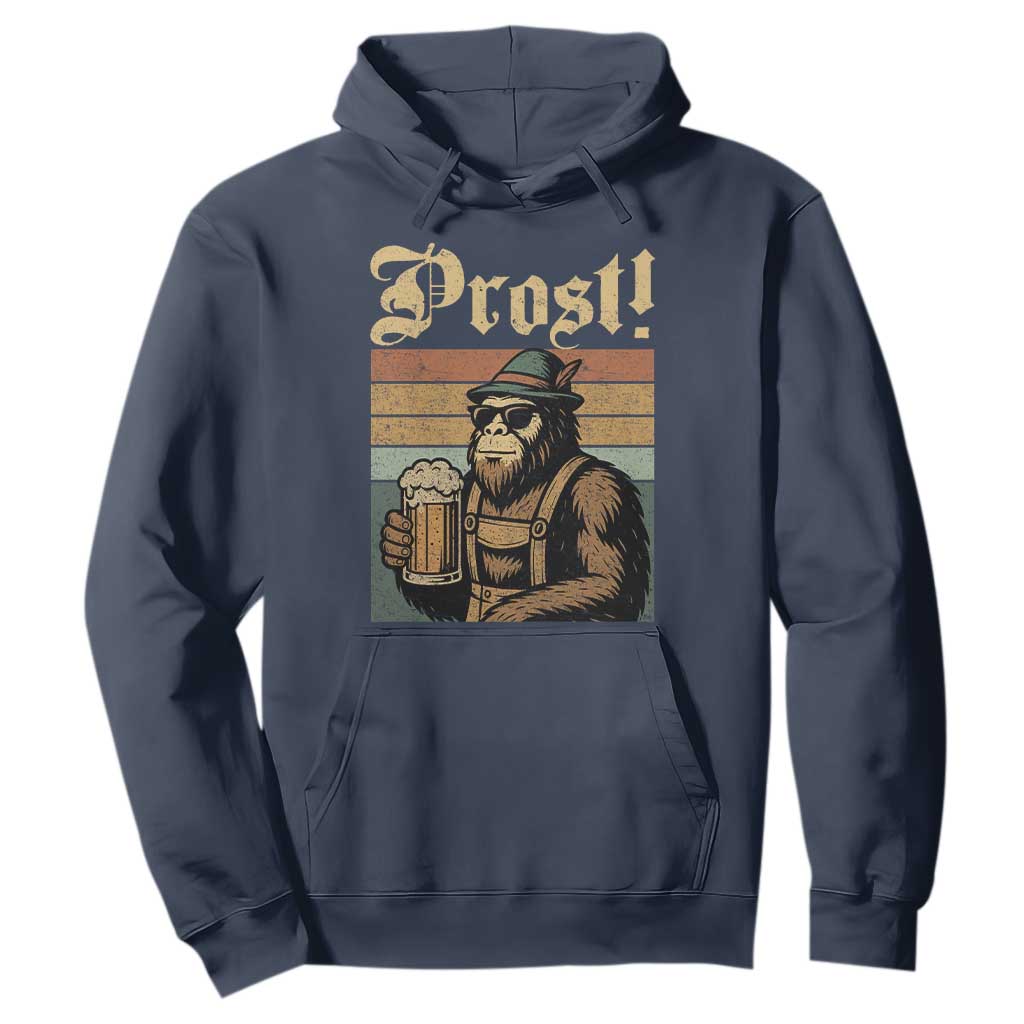 Oktoberfest Bigfoot Hoodie Vintage German Sasquatch Drinking Prost Lederhose TS10 Navy Print Your Wear