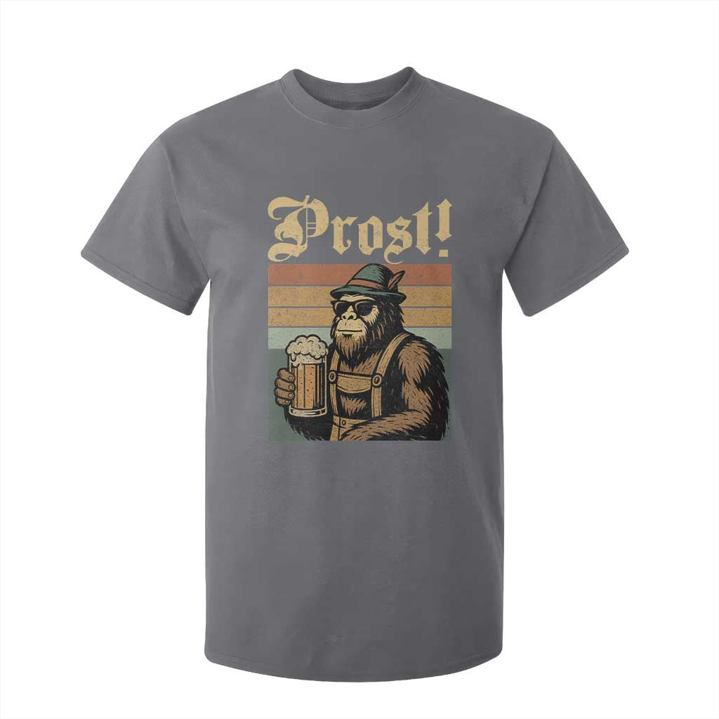 Oktoberfest Bigfoot T Shirt For Kid Vintage German Sasquatch Drinking Prost Lederhose TS10 Charcoal Print Your Wear