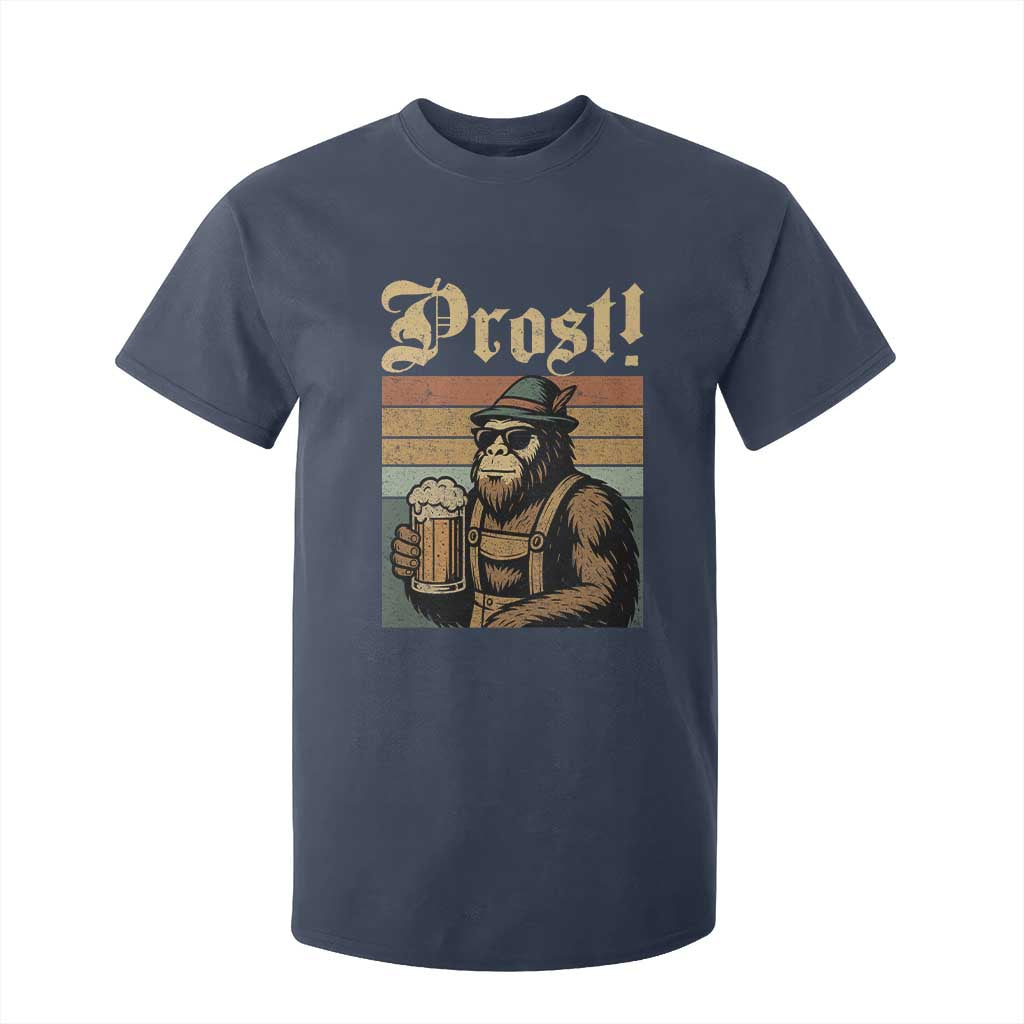 Oktoberfest Bigfoot T Shirt For Kid Vintage German Sasquatch Drinking Prost Lederhose TS10 Navy Print Your Wear