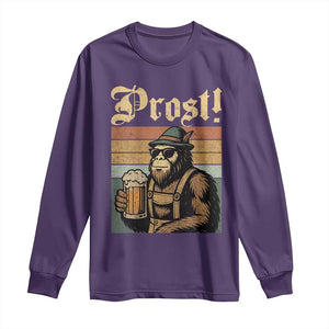 Oktoberfest Bigfoot Long Sleeve Shirt Vintage German Sasquatch Drinking Prost Lederhose TS10 Purple Print Your Wear