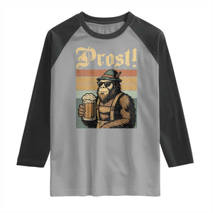 Oktoberfest Bigfoot Raglan Shirt Vintage German Sasquatch Drinking Prost Lederhose TS10 Sport Gray Black Print Your Wear