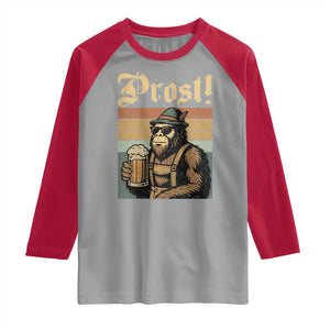 Oktoberfest Bigfoot Raglan Shirt Vintage German Sasquatch Drinking Prost Lederhose TS10 Sport Gray Red Print Your Wear