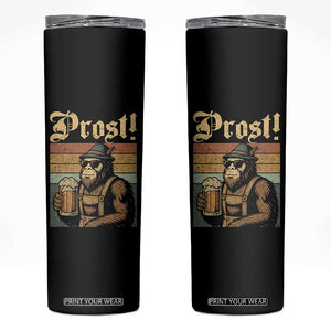 Oktoberfest Bigfoot Skinny Tumbler Vintage German Sasquatch Drinking Prost Lederhose TS10 Black Print Your Wear