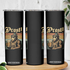 Oktoberfest Bigfoot Skinny Tumbler Vintage German Sasquatch Drinking Prost Lederhose TS10 Print Your Wear