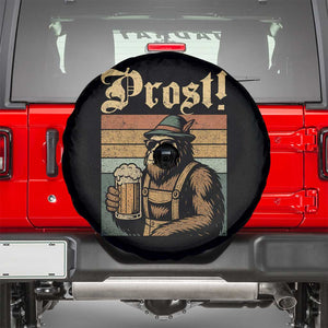 Oktoberfest Bigfoot Spare Tire Cover Vintage German Sasquatch Drinking Prost Lederhose TS10 Black Print Your Wear