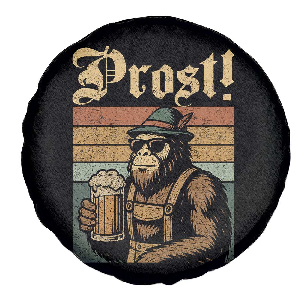 Oktoberfest Bigfoot Spare Tire Cover Vintage German Sasquatch Drinking Prost Lederhose TS10 Print Your Wear