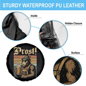 Oktoberfest Bigfoot Spare Tire Cover Vintage German Sasquatch Drinking Prost Lederhose TS10 Print Your Wear