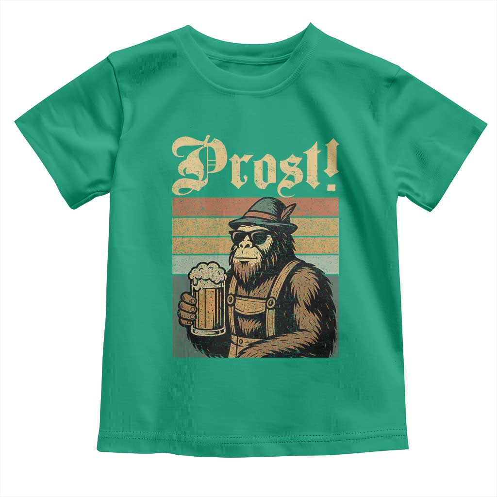 Oktoberfest Bigfoot Toddler T Shirt Vintage German Sasquatch Drinking Prost Lederhose TS10 Irish Green Print Your Wear