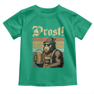 Oktoberfest Bigfoot Toddler T Shirt Vintage German Sasquatch Drinking Prost Lederhose TS10 Irish Green Print Your Wear