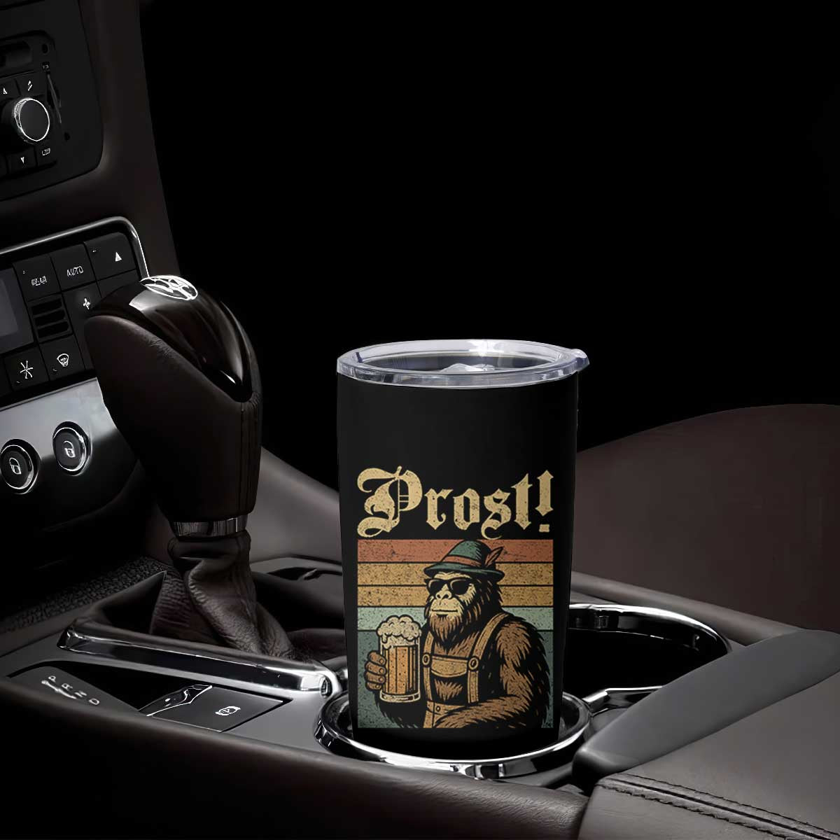 Oktoberfest Bigfoot Tumbler Cup Vintage German Sasquatch Drinking Prost Lederhose TS10 Print Your Wear