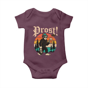 Oktoberfest Bigfoot Alien Beer Baby Onesie Retro German Sasquatch Beer TS10 Maroon Print Your Wear
