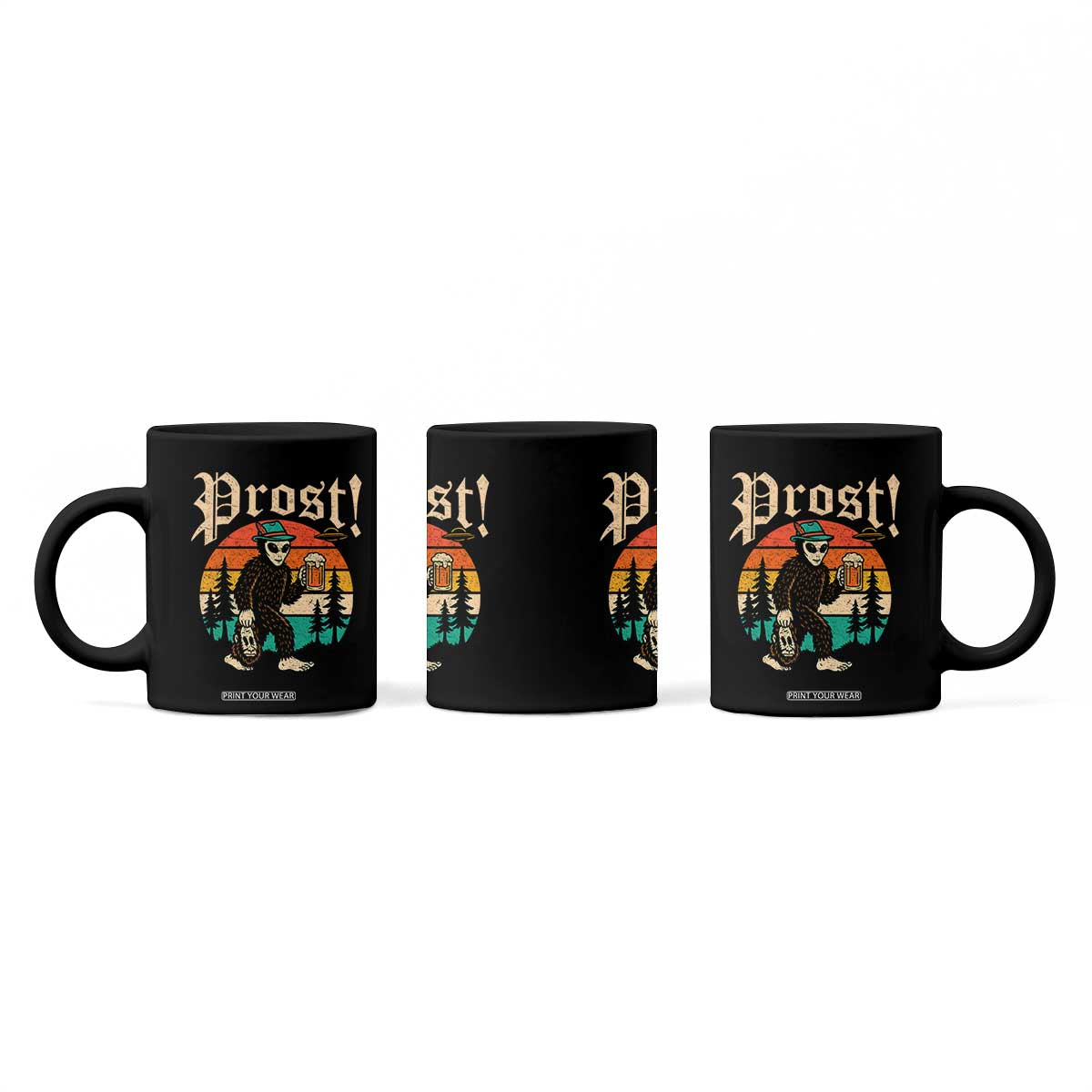 Oktoberfest Bigfoot Alien Beer Coffee Mug Retro German Sasquatch Beer TS10 Print Your Wear