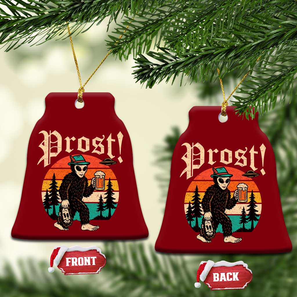 Oktoberfest Bigfoot Alien Beer Ceramic Ornament Retro German Sasquatch Beer TS10 Print Your Wear