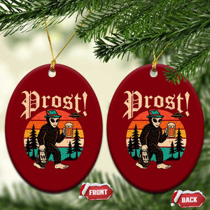 Oktoberfest Bigfoot Alien Beer Ceramic Ornament Retro German Sasquatch Beer TS10 Print Your Wear