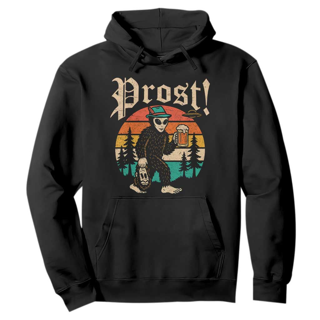 Oktoberfest Bigfoot Alien Beer Hoodie Retro German Sasquatch Beer TS10 Black Print Your Wear