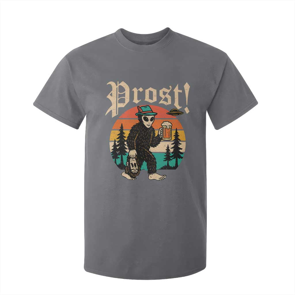 Oktoberfest Bigfoot Alien Beer T Shirt For Kid Retro German Sasquatch Beer TS10 Charcoal Print Your Wear