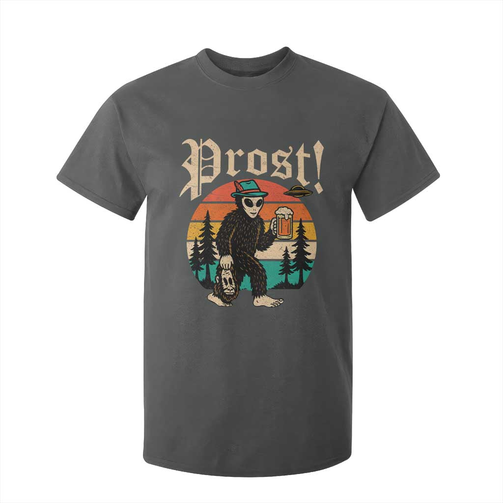 Oktoberfest Bigfoot Alien Beer T Shirt For Kid Retro German Sasquatch Beer TS10 Dark Heather Print Your Wear