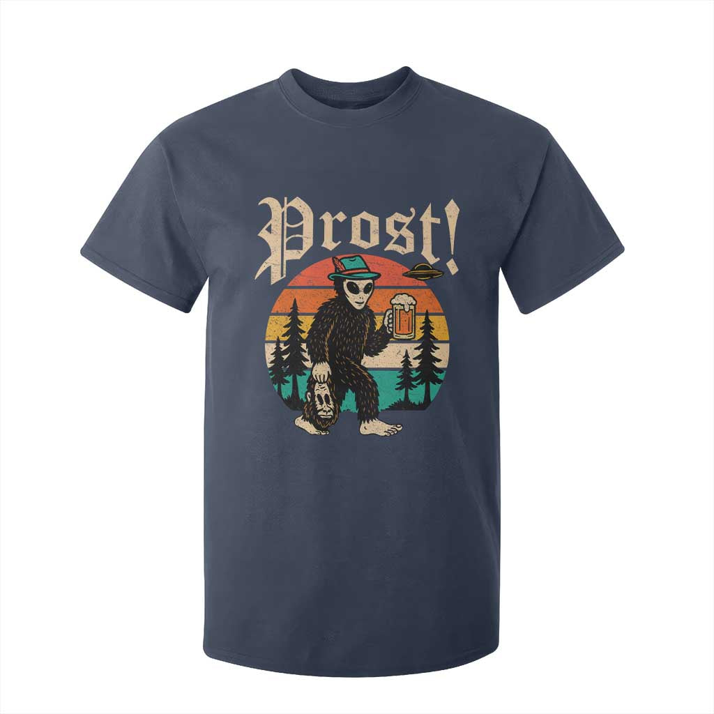 Oktoberfest Bigfoot Alien Beer T Shirt For Kid Retro German Sasquatch Beer TS10 Navy Print Your Wear