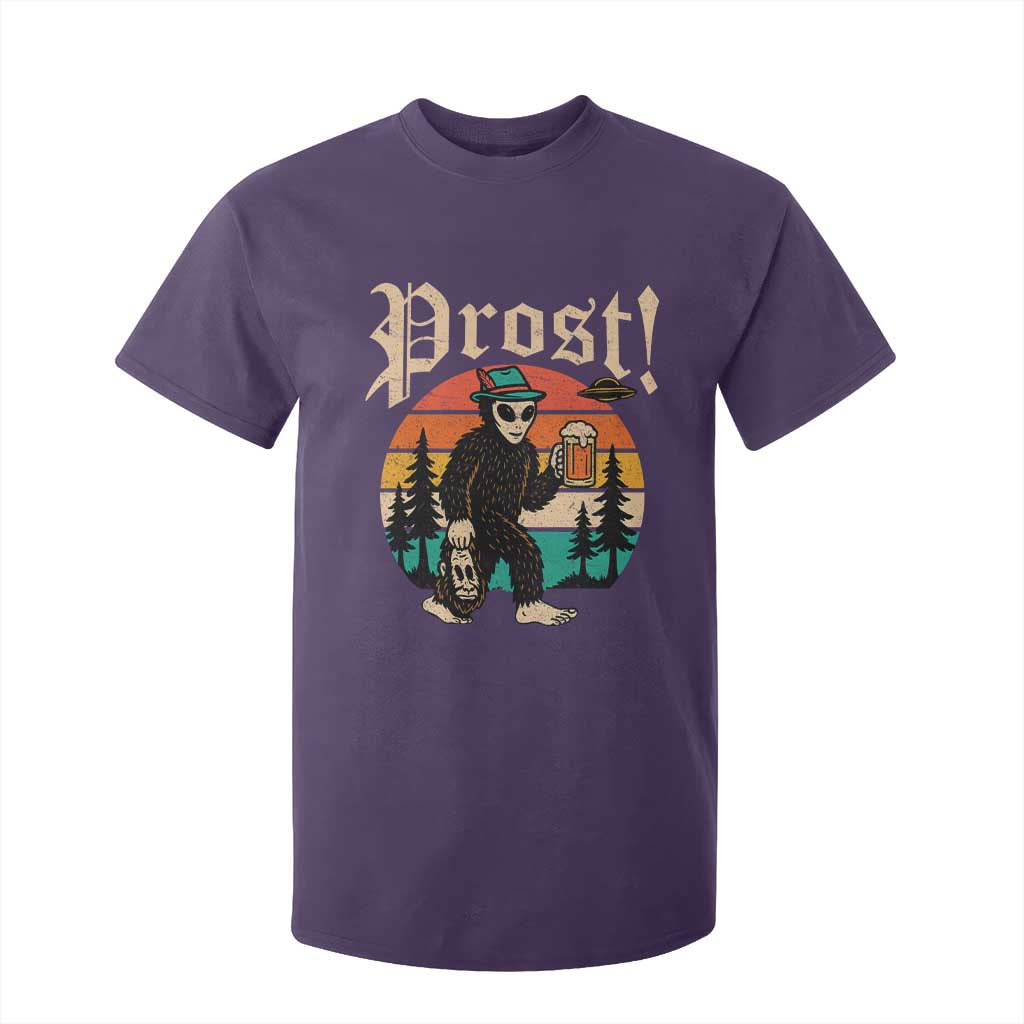 Oktoberfest Bigfoot Alien Beer T Shirt For Kid Retro German Sasquatch Beer TS10 Purple Print Your Wear