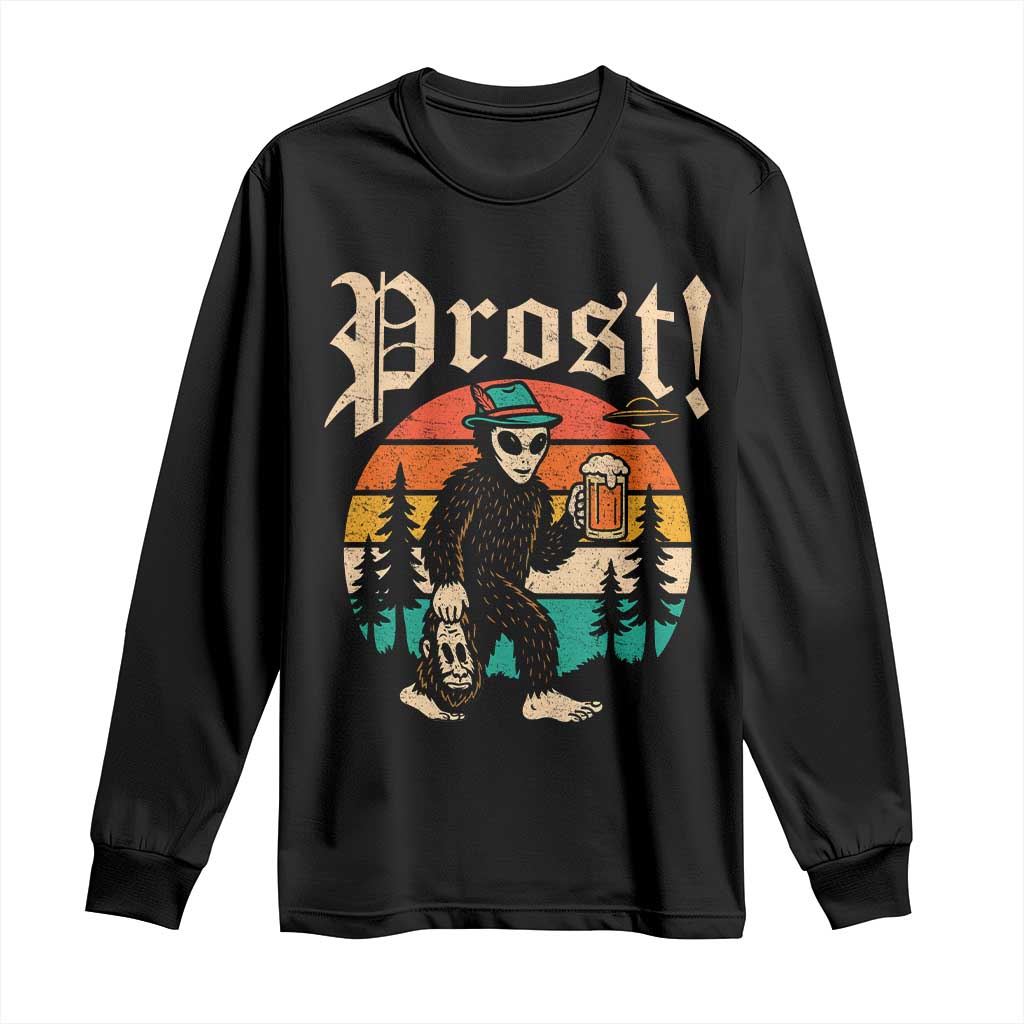 Oktoberfest Bigfoot Alien Beer Long Sleeve Shirt Retro German Sasquatch Beer TS10 Black Print Your Wear