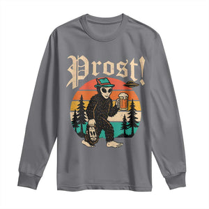Oktoberfest Bigfoot Alien Beer Long Sleeve Shirt Retro German Sasquatch Beer TS10 Charcoal Print Your Wear